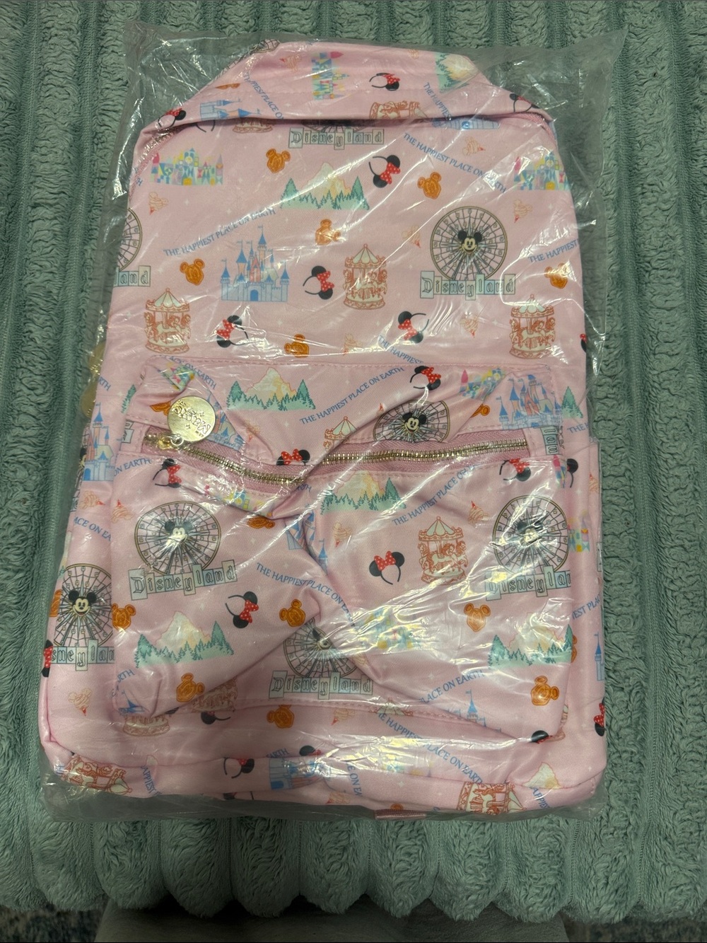 Disneyland Pink Icon Print Backpack